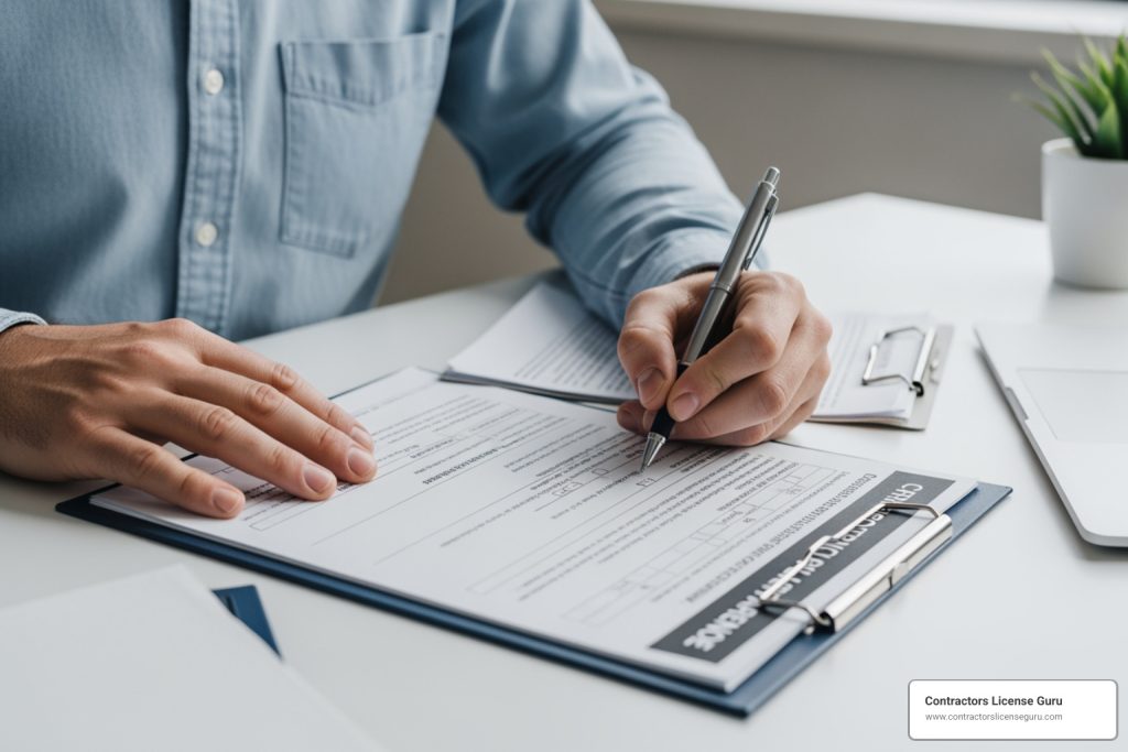 contractor license application