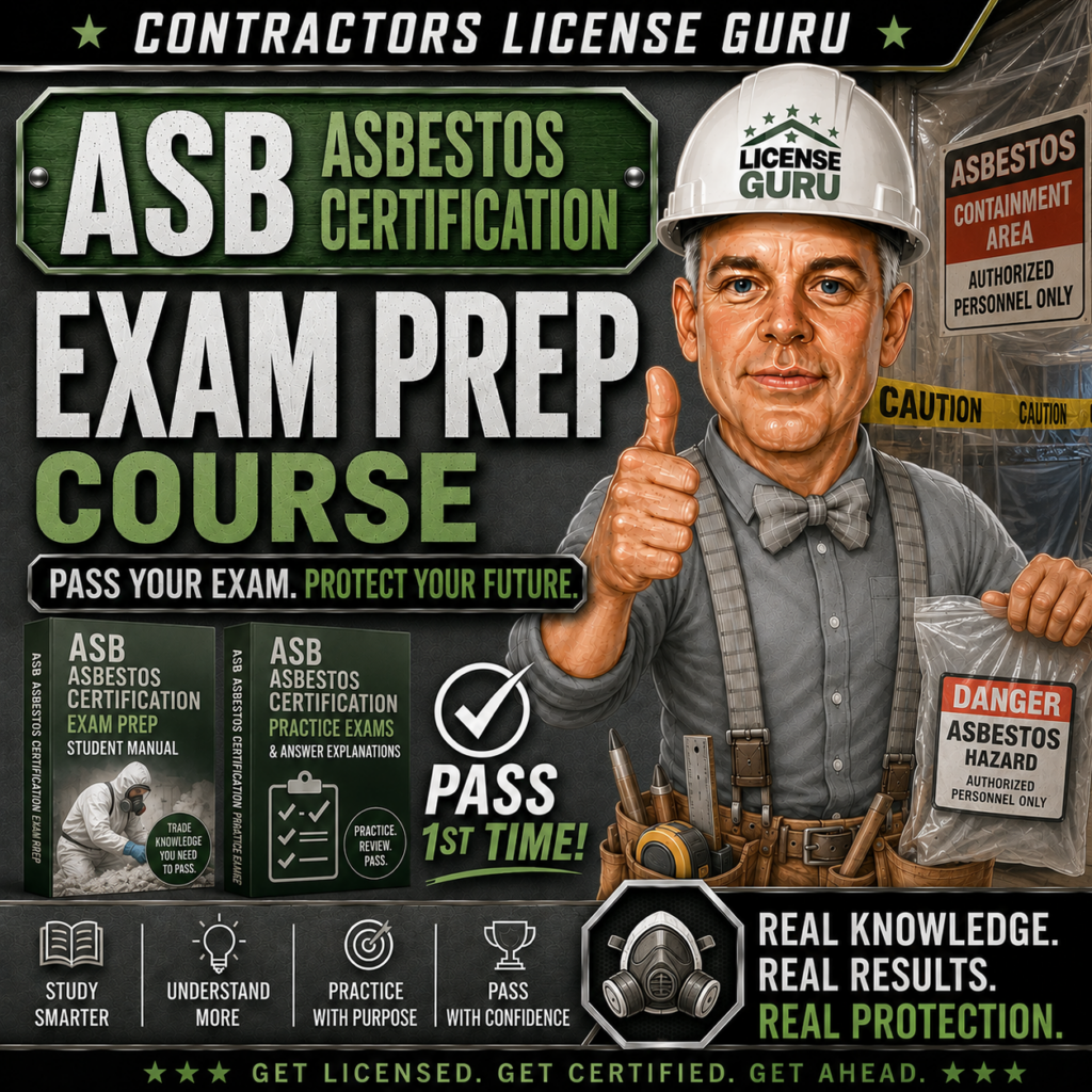 CSLB Asbestos Certification Exam Prep Course