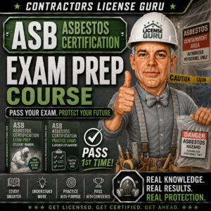 CSLB Asbestos Certification Exam Prep Course