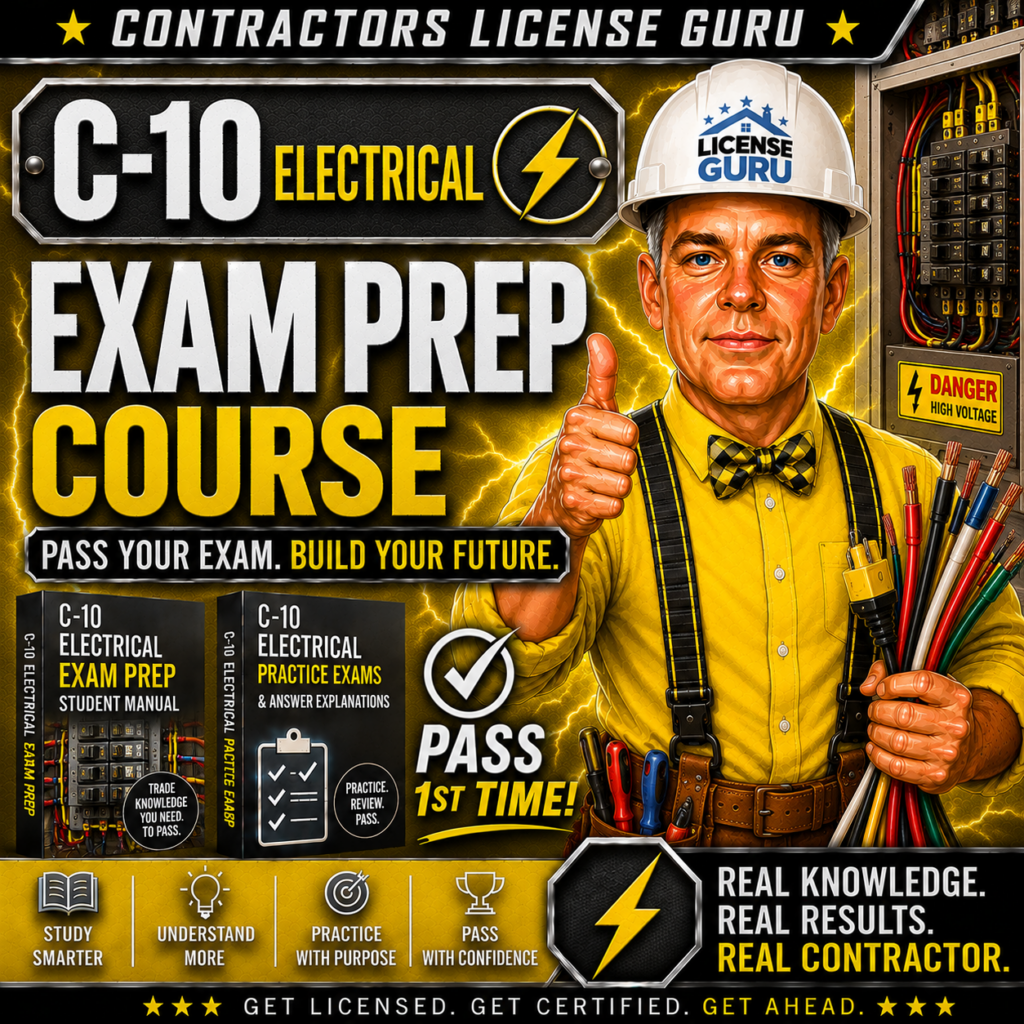 C-10 Electrical CSLB Exam Prep Course for California