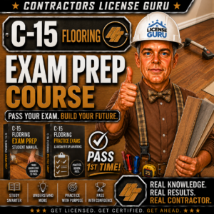 C-15 California Flooring Contractors License for the CSLB Exam