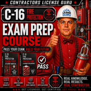 C-16 Fire Protection CSLB Exam Prep Course for California