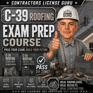 C-29 Roofing Contractors License Exam Prep Course CSLB