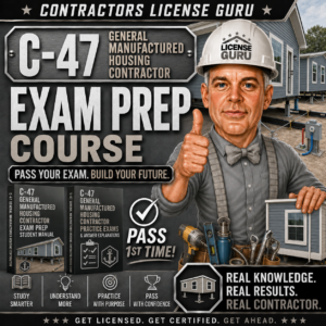 CSLB C-47 Manufactured Housing Exam Prep Course
