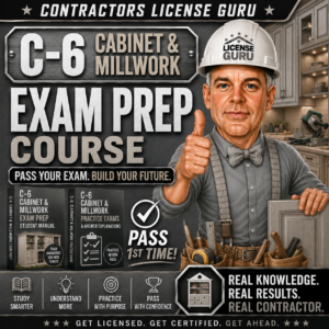 C-6 California Cabinet & Millwork Contractors License Exam Prep Course