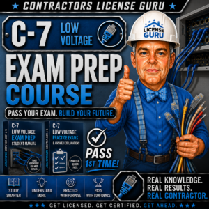 C-7 Low Voltage Exam Prep Course for the CSLB exam.
