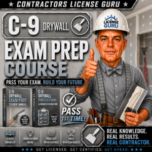 C-9 California Drywall Exam Prep Course for the CSLB