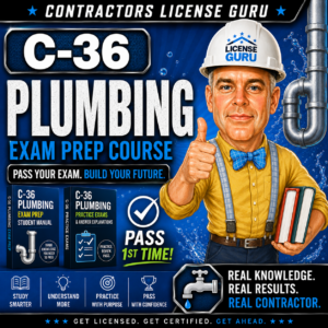 C-36 Plumbing Exam Prep Course for the CSLB